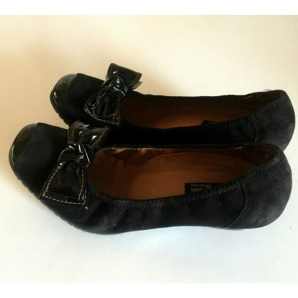 Paul Green Black Nola Wedge Pump Ballet Bow CapToe - Picture 7 of 8